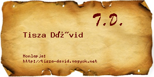 Tisza Dávid névjegykártya