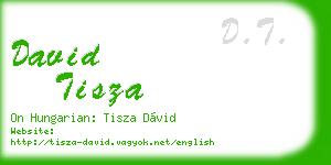 david tisza business card